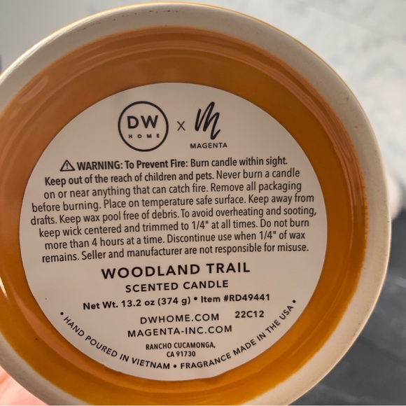 Rae Dunn gnome sweet gnome scented candle woodland trail scent - Picture 10 of 10